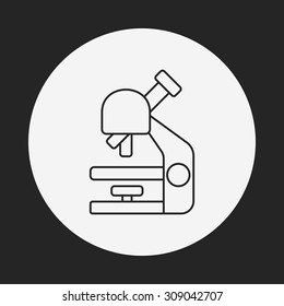 Microscope line icon