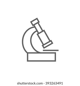 Microscope line icon.