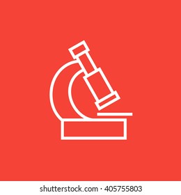 Microscope line icon.