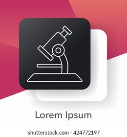 Microscope line icon