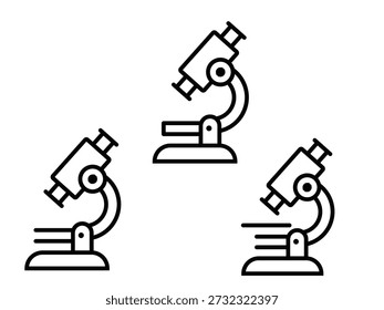 ícone de linha de microscópio Art Design