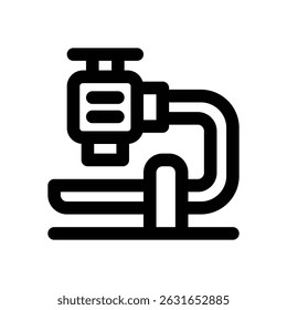 ícone de linha do microscópio. Ícone de vetor limpo e minimalista para sites, aplicativos móveis, apresentações e logotipos. Totalmente dimensionável e personalizável para qualquer projeto.