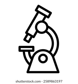 Microscope Line Icon Design For Personal And Commercial Use