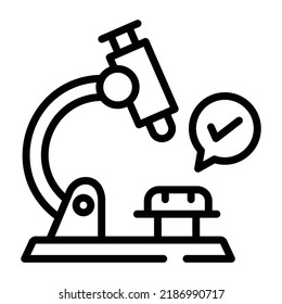 A microscope line icon download 