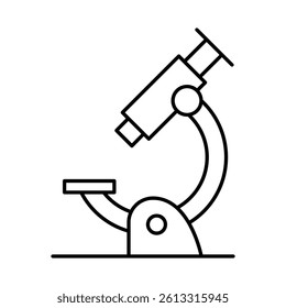 Microscope Line Icon. Education, E-Learning, School, College, Study, Knowledge Icons Editable Stroke Vector Illustration