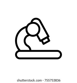 Microscope line icon. High quality black outline logo for web site design and mobile apps. Vector illustration on a white background.