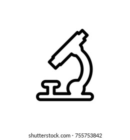 Microscope line icon. High quality black outline logo for web site design and mobile apps. Vector illustration on a white background.