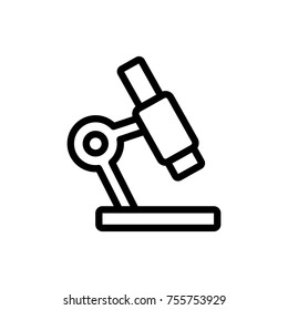 Microscope line icon. High quality black outline logo for web site design and mobile apps. Vector illustration on a white background.