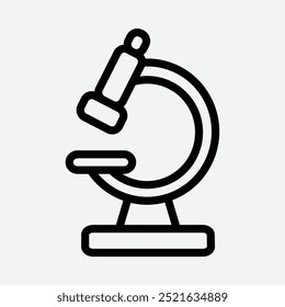 Ilustración de icono de línea de microscopio. Perfecto para la presentación del App móvil de Sitio web. Adecuado para cualquier interfaz de usuario y experiencia de usuario