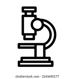 microscope line icon illustration vector graphic