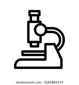 microscope line icon illustration vector graphic. Simple element illustration vector graphic, suitable for app, websites, and presentations isolated on white background