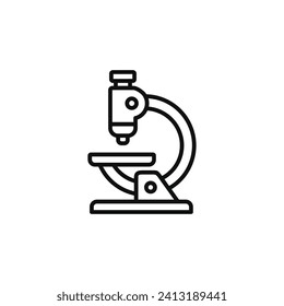Microscope line icon isolated on white background