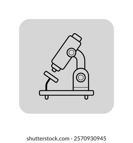 Microscope line icon. Laboratory instrument outline sign. Science, medicine, biotechnology concept. Vector illustration, symbol element for web design and apps