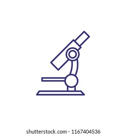 Microscope line icon. Laboratory, research, analysis. Medicine concept. Vector illustration can be used for topics like science, education, chemistry