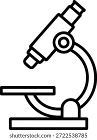 Mikroskop-Liniensymbol - Symbol für Laborforschung und wissenschaftliche Analyse