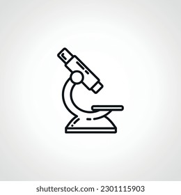 microscope line icon. microscope linear icon.