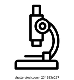 Microscope line icon, Medicine concept, Laboratory magnification instrument sign on white background, analysis research tool icon in outline for mobile web design. Vector graphics.