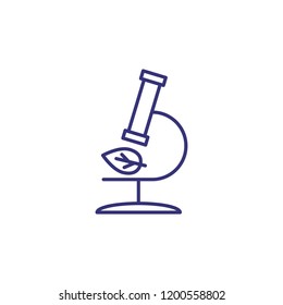 Microscope line icon. Science, biology, investigation. Science concept. Vector illustration for topics like science, investigation, biology.