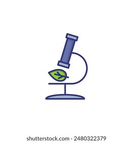 Microscope line icon. Science, biology, investigation. Science concept. Vector illustration for topics like science, investigation, biology.