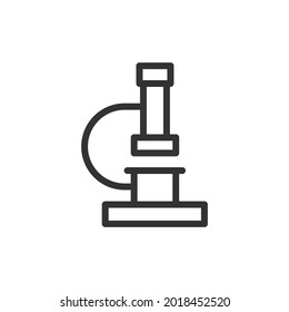 Microscope line icon in trendy style. Stroke vector pictogram isolated on a white background. Microscope premium outline icons.