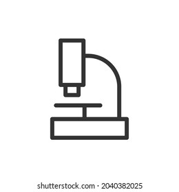 Microscope line icon in trendy style. Stroke vector pictogram isolated on a white background. Microscope premium outline icons.