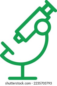 Icono de línea de microscopio en estilo de moda. Pictograma vectorial de trazo aislado sobre un fondo blanco. Iconos del contorno premium del microscopio.