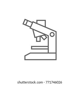 Microscope line icon vector