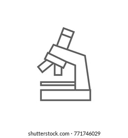 Microscope line icon vector