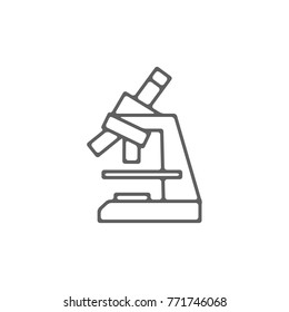 Microscope line icon vector