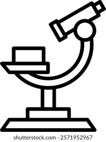 Microscope Line Vector Icon Design