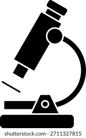 Diseño de icono de Vector de línea de microscopio