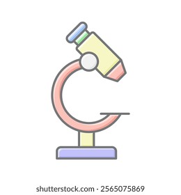 Microscope lineal color icon , vector, pixel perfect, illustrator file