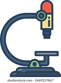 Microscope linear color vector illustration