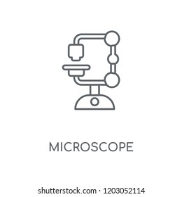 Microscope linear icon. Microscope concept stroke symbol design. Thin graphic elements vector illustration, outline pattern on a white background, eps 10.