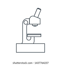microscope linear icon. vector illustration. chemical or physical experience, science, education.