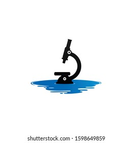 Microscope and Liquid Logo Template Design