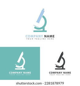 Microscope Logo Icon design template. Science tool sign