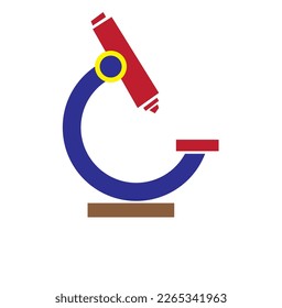Microscope logo or illustration or clip art