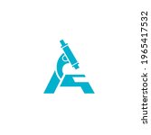 a microscope logo simple design