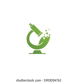 Microscope logo vector design template