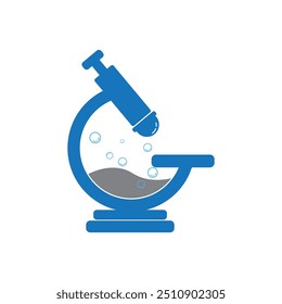 Microscope logo vector design template