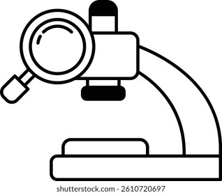 A microscope with a magnifying glass on the top