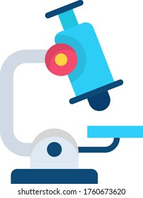 microscope, medical equipment flat colored icon 