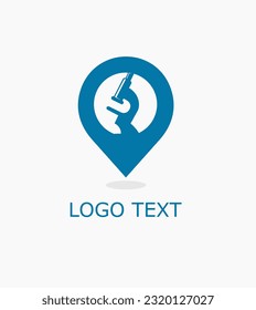 Microscope Medical laboratory Logo . Science Labs Logo Design . Bio organic lab logo . Lab Logo . 