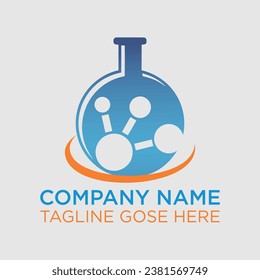 Microscope Medical laboratory Logo . Science Labs  Design . Bio organic lab . Lab Logo, logo lab for your company's business icon, science laboratory logo - vector illustration on a light, lab icon.