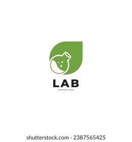 Logotipo de laboratorio médico del microscopio . Diseño del logotipo de los laboratorios de ciencia. Logo del laboratorio orgánico de bio . Logotipo de laboratorio.