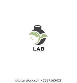 Microscope Medical laboratory Logo . Science Labs Logo Design . Bio organic lab logo . Lab Logo .