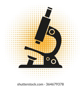 Microscope. Medical vector icon