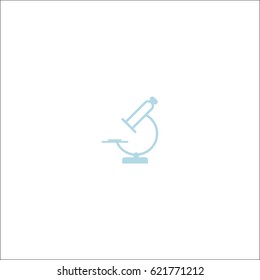 microscope medicine flat or linear icon