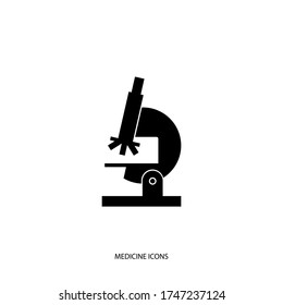 microscope medicine icon isolated on background. flat style
